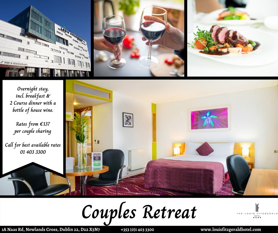 The Louis Fitzgerald Hotel (@louisfitzhotel) on Twitter photo Looking for a break away to relax and unwind... Look no further !! Hotel guests can dine in style for breakfast, lunch and dinner in our LJ's Bar and Restaurant!!
To Book call us on +353 (0) 1 403 3300 or email us on stay@louisfitzgeraldhotel.com Looking for a break away to relax and unwind... Look no further !! Hotel guests can dine in style for breakfast, lunch and dinner in our LJ's Bar and Restaurant!!
To Book call us on +353 (0) 1 403 3300 or email us on stay@louisfitzgeraldhotel.com
