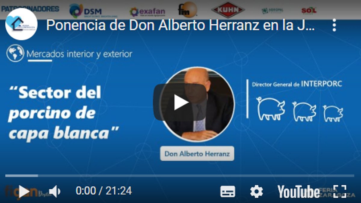 Os dejamos la 3ª parte de la ponencia de D. Alberto Herranz, Director General de @interporc 👉 https://t.co/W4e7J9ZTPh donde nos cuenta la actualidad y previsión de la evolución del sector PORCINO DE CAPA BLANCA. Próximo martes,ponencia de D. Raúl Gómez-UVESA.@feriadezaragoza https://t.co/xISfgO8fCv
