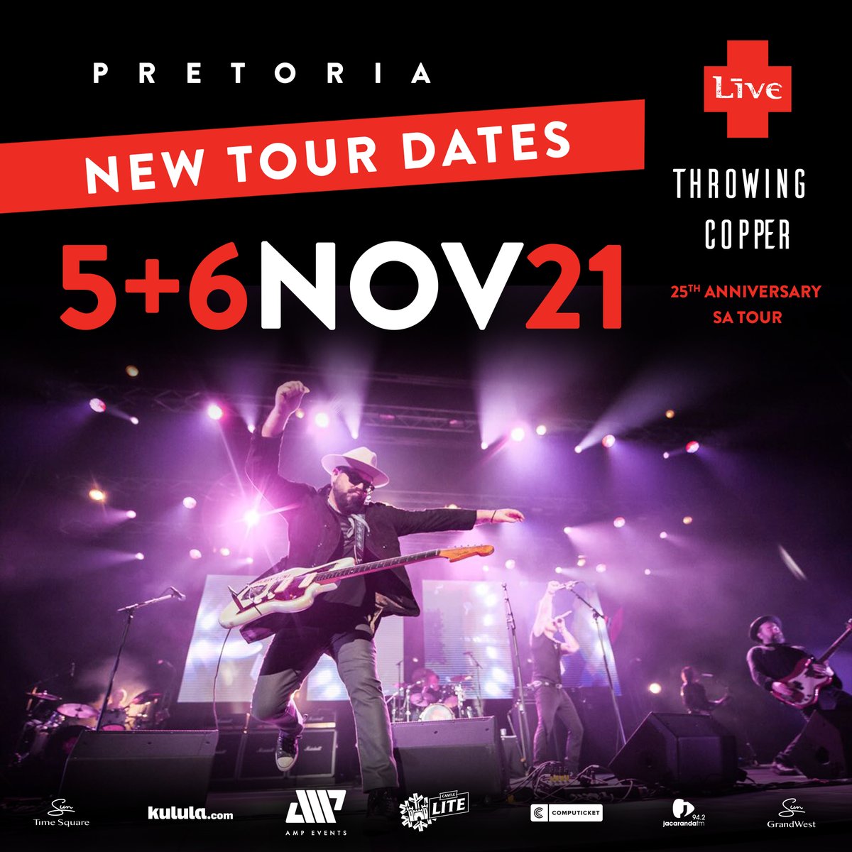 +LIVE+ Rock band was due to perform at the Time Square Sun Arena on 6 and 7 November 2020, Instead, will be rocking our stage on 5 &amp; 6 November 2021.
Tickets for the 2020 concert are still valid for the new 2021 dates.
If not yet booked, visit: bit.ly/3iWKmmr