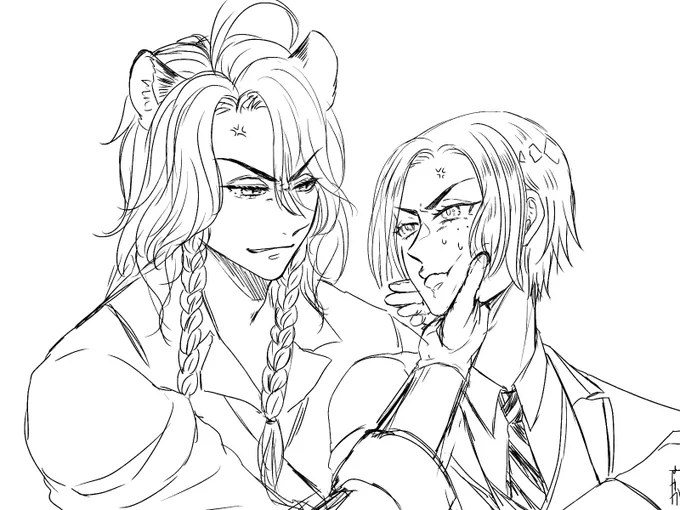 【レオ監】※監督生♀顔有り

●年後な感じのざっくり落書き

#twst_NL
#twstプラス
#twst夢 