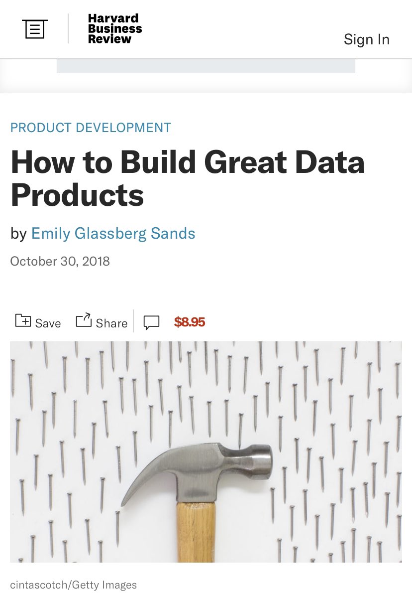 Solid advice from @emilygsands when choosing what #DataProducts to build in your org. Keep an eye on the future. The best data products get better with age because data improves performance. Focus too much on near-term performance can mean long term opportunities get passed by