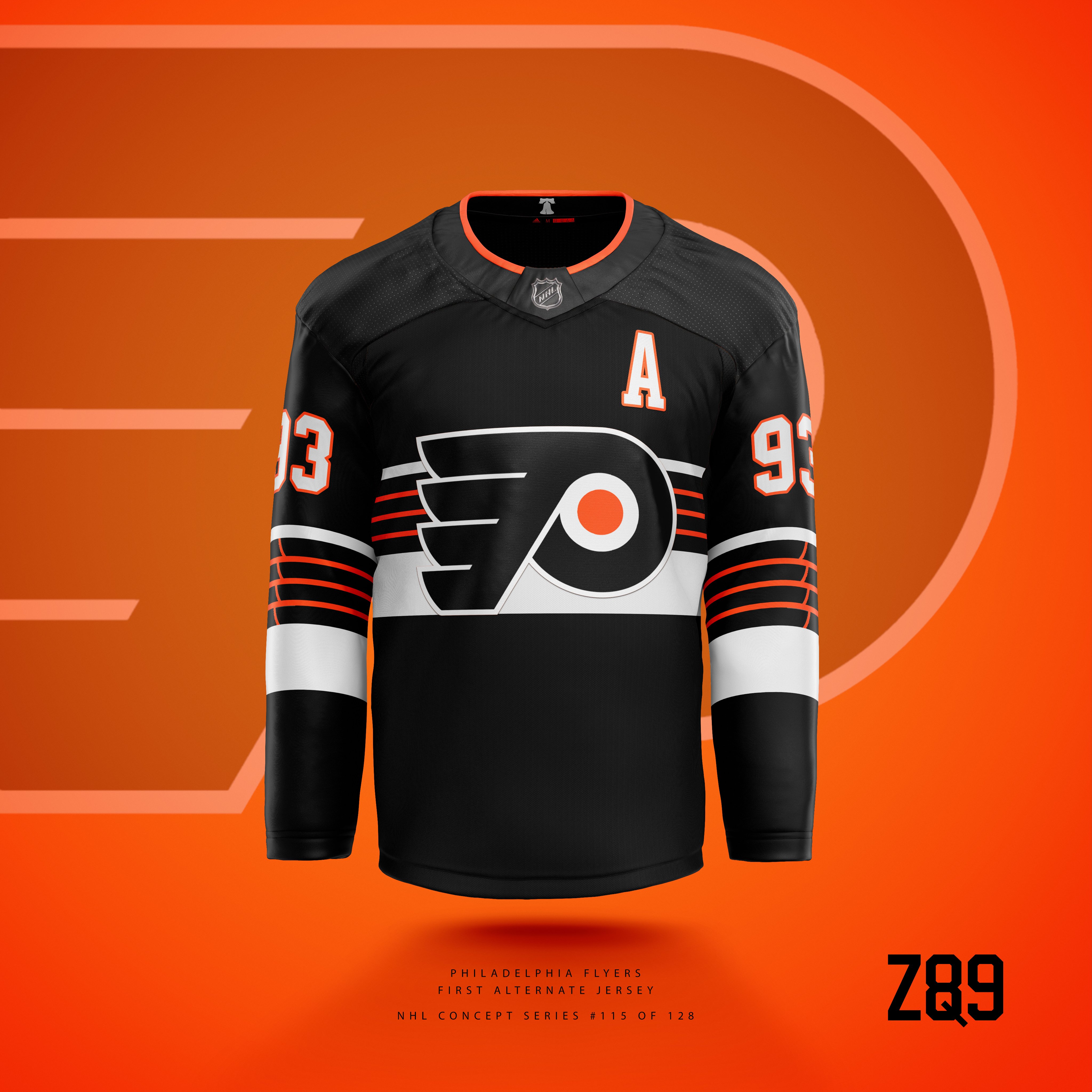 Paul Lukas on X: RT @Z89Design: #Flyers concepts! Always liked their sweaters that featured a little more black than their current sets (although those are… / X