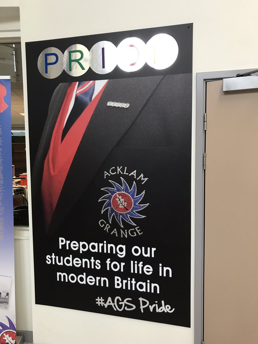 globalbridgeltd's tweet photo. Our first in-school session for a while at the awesome @AcklamGrange . Yr10, you were fab! We were struck by this sign in reception - it’s so true, we have to prepare young people for modern Britain and a @globalbridgeltd profile is a step towards this! #bridgethegap #agspride https://t.co/ft16srzNF8