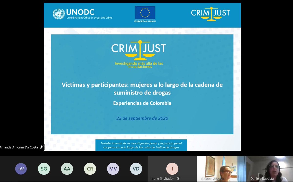 CRIMJUST_UNODC's tweet image. 🔛Webinar on the role of women along the drug supply chain, experiences from 🇨🇴 w/ experts from @UNODC &amp;amp; #SIMCI @UNODCColombia 

Women&apos;s involvement in drug production &amp;amp; trafficking merits a layered analysis to avoid misrepresentation &amp;amp; to ensure fair &amp;amp; evidence-based responses