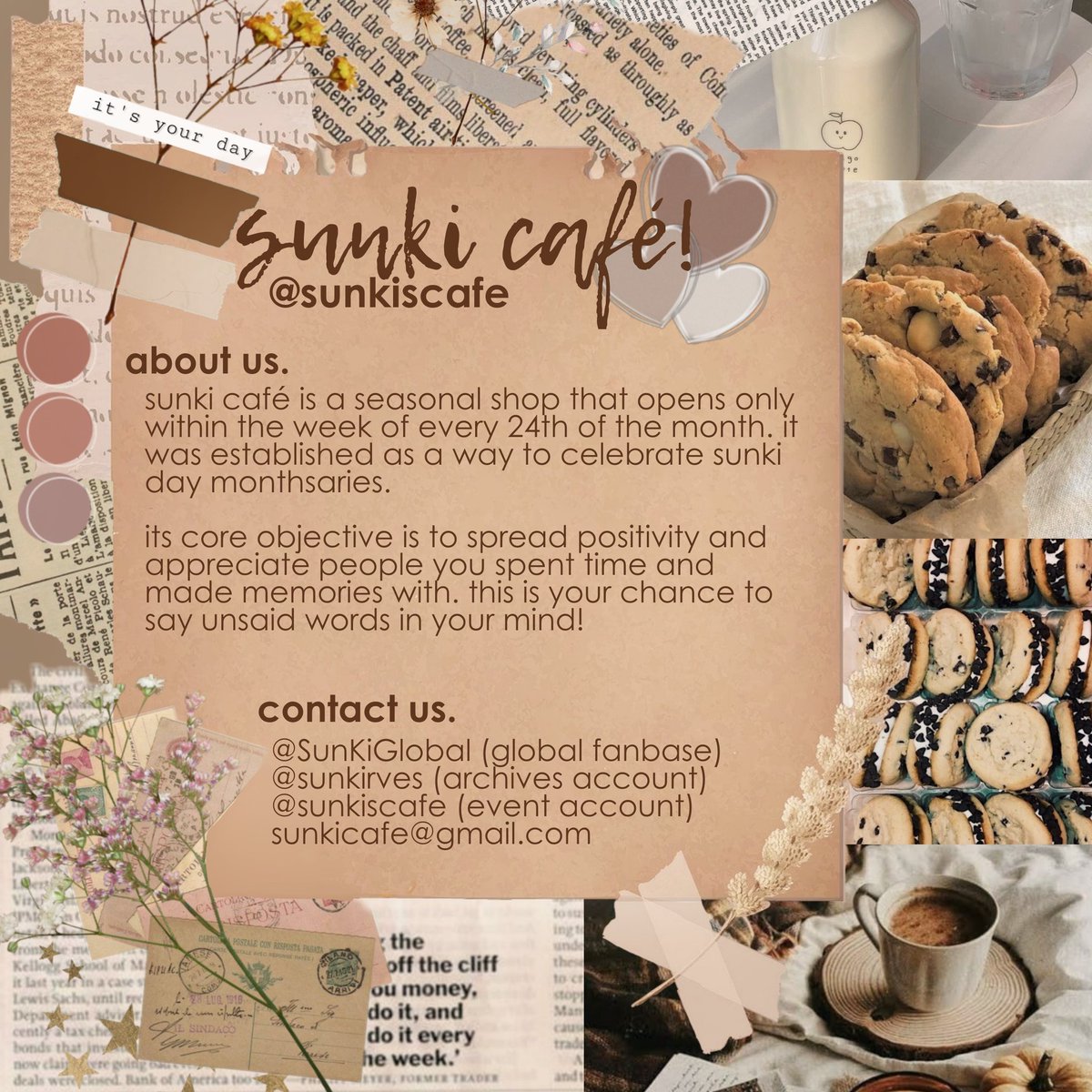 sunkiscafe's tweet photo. ੈ✩‧ WELCOME TO SUNKI CAFÉ! ⋆ ˚ .
     ˚₊·͟͟͟͟͟͟͞͞͞͞͞͞➳ have something you have been wanting to tell your umbrella fam? sweet, fun and encouraging messages are accepted! 

order now!
🔗https://t.co/dH5JY7QSz9

#UmbrellasAlwaysWithSunKi
#SunKiDay @ENHYPEN_members https://t.co/9JsVc1if4E