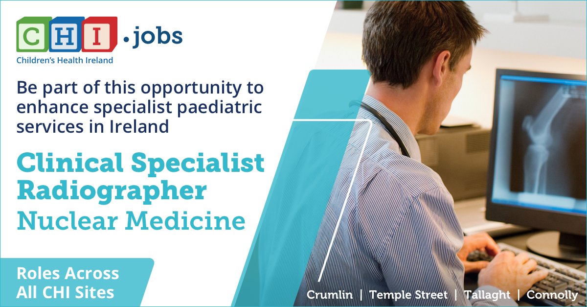 jobswithCHI's tweet photo. This is a very exciting time for our new Radiology Service in Children's Health Ireland. Applications are invited for the role of Clinical Specialist Radiographer – Nuclear Medicine. https://t.co/d3KwUT35in #jointeamCHI https://t.co/KFPRFPxTWc