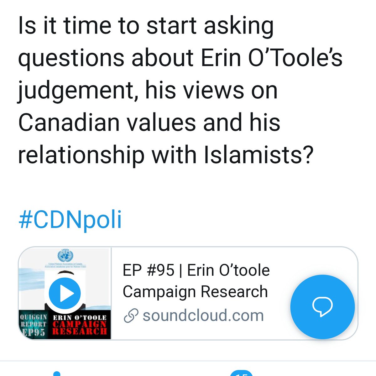 Erin O'Toole and Walied Solomon have known each other for 20 years. Is the Conservative Party now the M.u.s.l.i.m. B.r.o.t.h.e.r.h.o.o.d. Party of Canada?When you read the screenshots you will understand why I am asking.Here are more screenshots to look at.