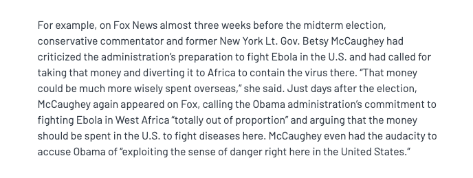 Once the 2014 election was over, though, conservative commentators could do a 180 on what they'd been saying just weeks earlier, like this example about funding: