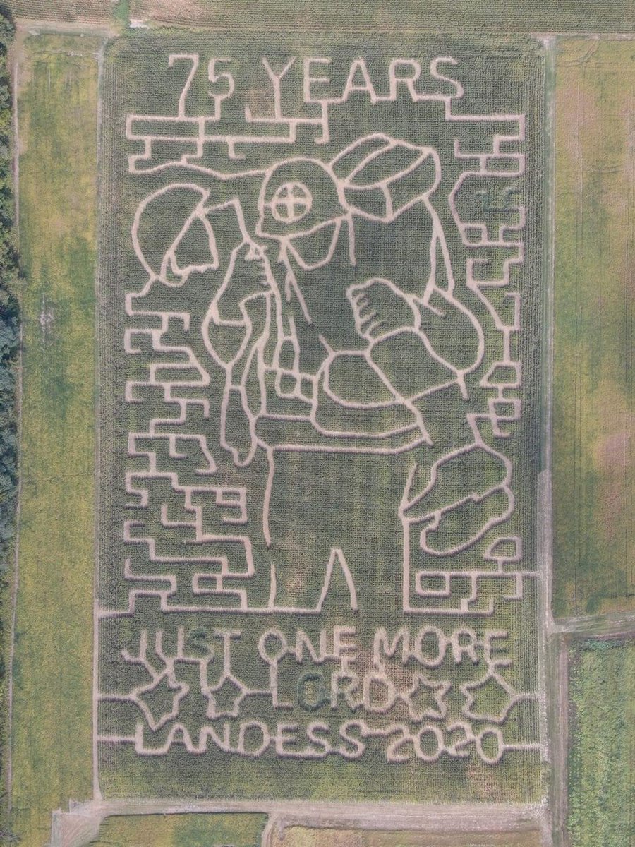This year's corn maze at Landess Farm in Daleville, Indiana honors Medal of Honor recipient, Desmond Doss, who was featured in the movie, Hacksaw Ridge. How cool is this?