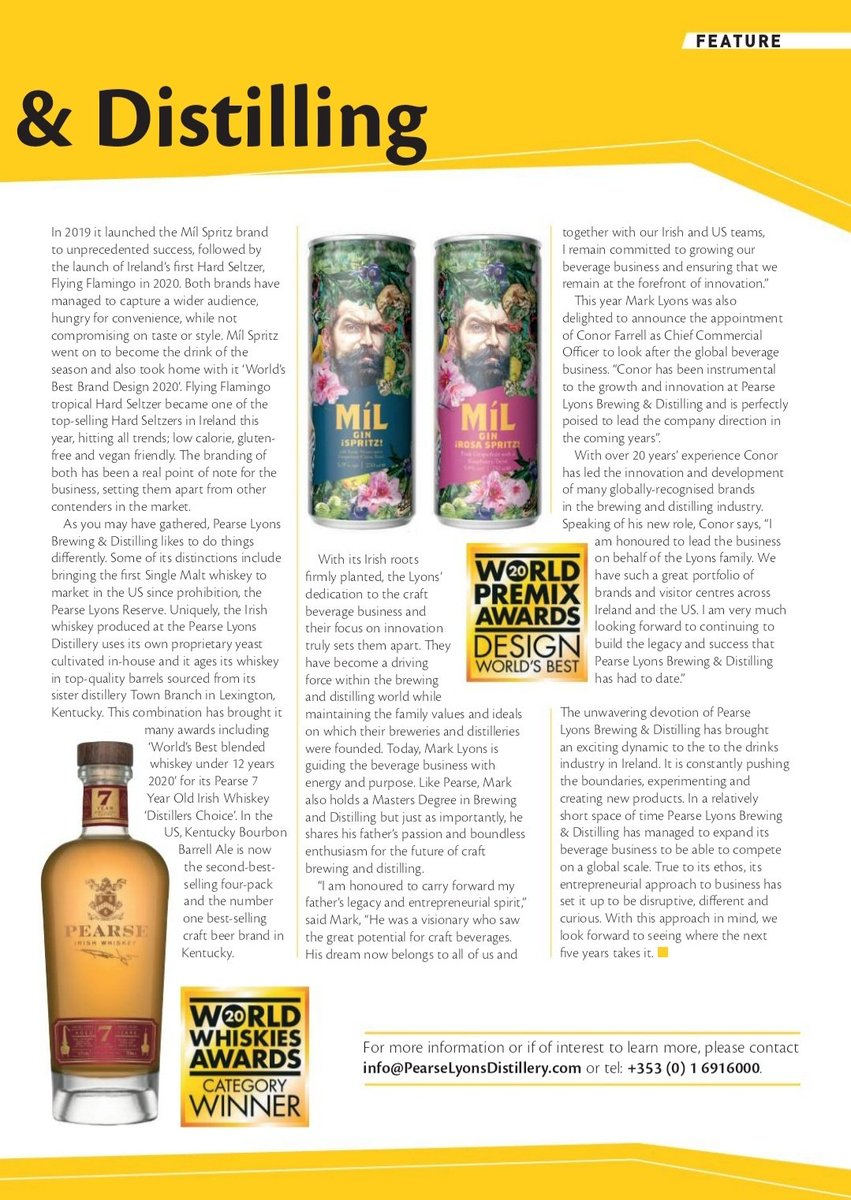 ''The Entrepreneurial Spirit of Pearse Lyons Brewing &amp; Distilling'' 

Via <a href="/DrinksInd_ie/">Drinks Industry IE</a> 

drinksindustryireland.ie/september-issu…

#milgin #milspritz