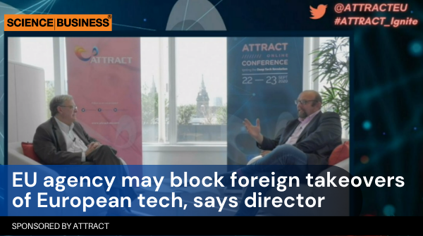 scibus's tweet photo. The European Innovation Council (@EUeic)’s ability to buy ‘golden shares’ in tech firms may help keep key technologies in Europe, says #EU_EIC Director @JeanDavidMALO1in at the @ATTRACTEU conference #ATTRACT_Ignite yesterday. 📡 https://t.co/qhriUio3Ri

#DeepTech https://t.co/on7FRUFKeq
