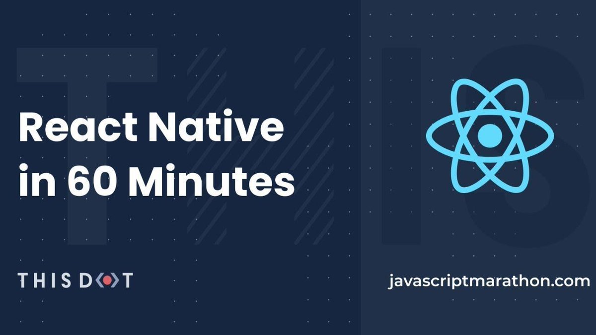 ThisDotLabs's tweet image. We're kicking off #Javascriptmarathon with #React Native in 60 Minutes by @robocell in 10 MINUTES.
See you all very soon ๐
buff.ly/35Plr0i