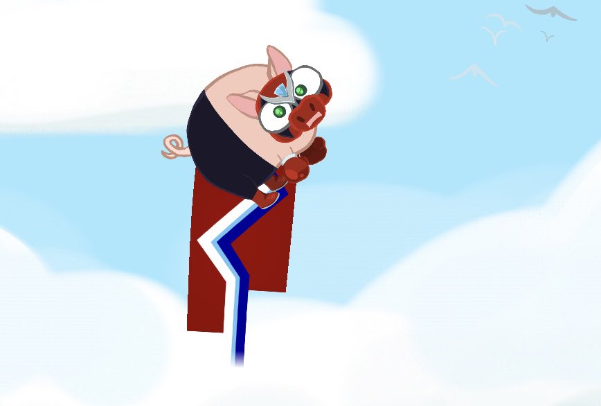 StrongBadActual's tweet photo. I spotted this incredibly HAMdsome pig in @tbbgco’s game All Hams On Deck! AND the lovely basement paint job he appears to be perpetually pooping out! He should have that looked at! https://t.co/Zi7UNwzpKY