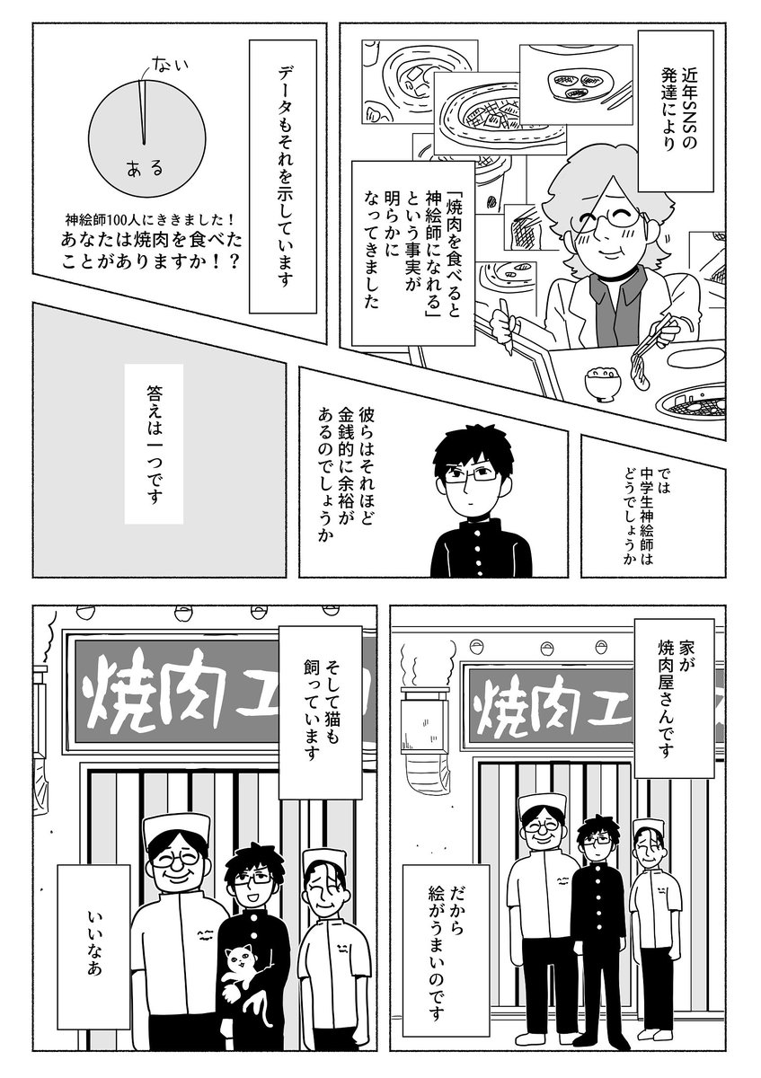 神絵師は焼肉を食う
中学生神絵師は実在する
つまり… 