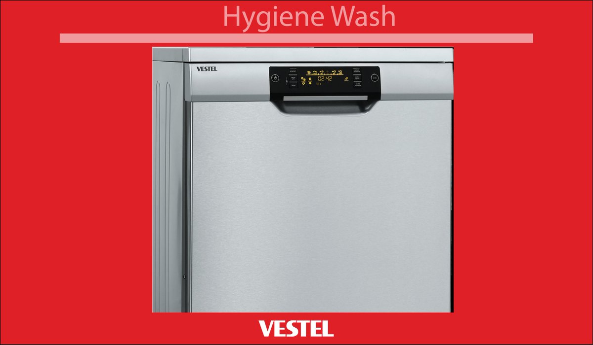 Vesteltradeco's tweet photo. What is Hygiene Wash? 
Extra hygiene option which is developed for Vestel Dishwashers ensures a maximum hygiene with high temperature washing. It increases water temperature at final rinse step in order to eliminate bacteria up to %99.9999.
#vestel #vestelinternational https://t.co/XMtFYRz6e9