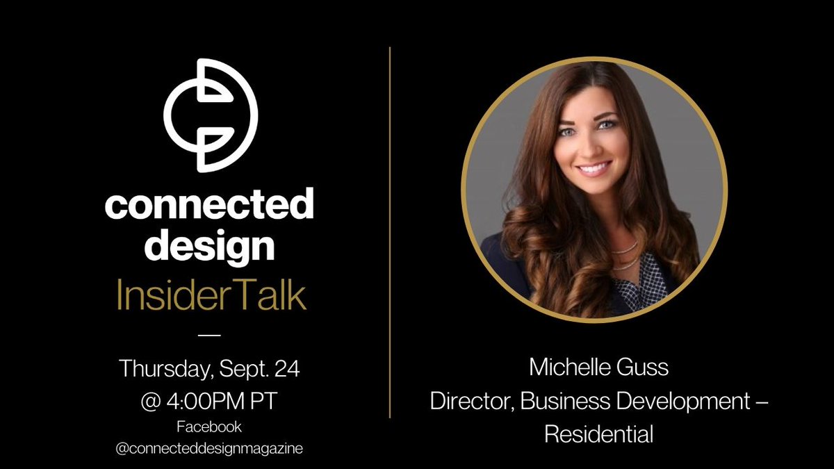 ash_collazo's tweet photo. Tomorrow, @meoswald will interview Michelle Guss from  @Crestron about her involvement in the beautiful  @youriconiclife #ICONICHAUS project, featured as this month's #ConnectedDesign cover story! Be sure to tune into CD's Insider Talk on their Facebook page at 4pm PT! https://t.co/sd63QZj7Le