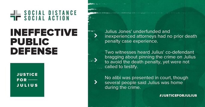 Marquet02938518's tweet photo. Julius Jones did not stand a chance in court. His attorneys had never defended a Capitol case. An inexperienced public defender in a capital case should never be allowed. #Justice4Julius #Clemency4Julius #InnocentLivesMatter https://t.co/BAeA0rPceS