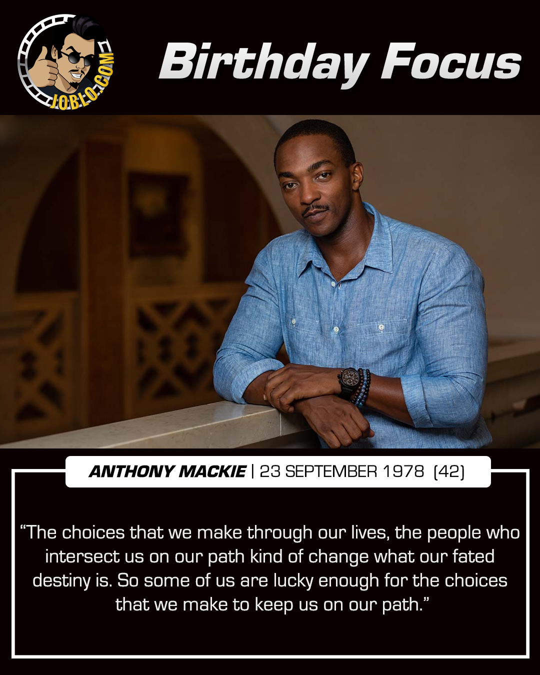 Happy 42nd birthday to Anthony Mackie!

Who is excited to see him in The Falcon and the Winter Soldier? 