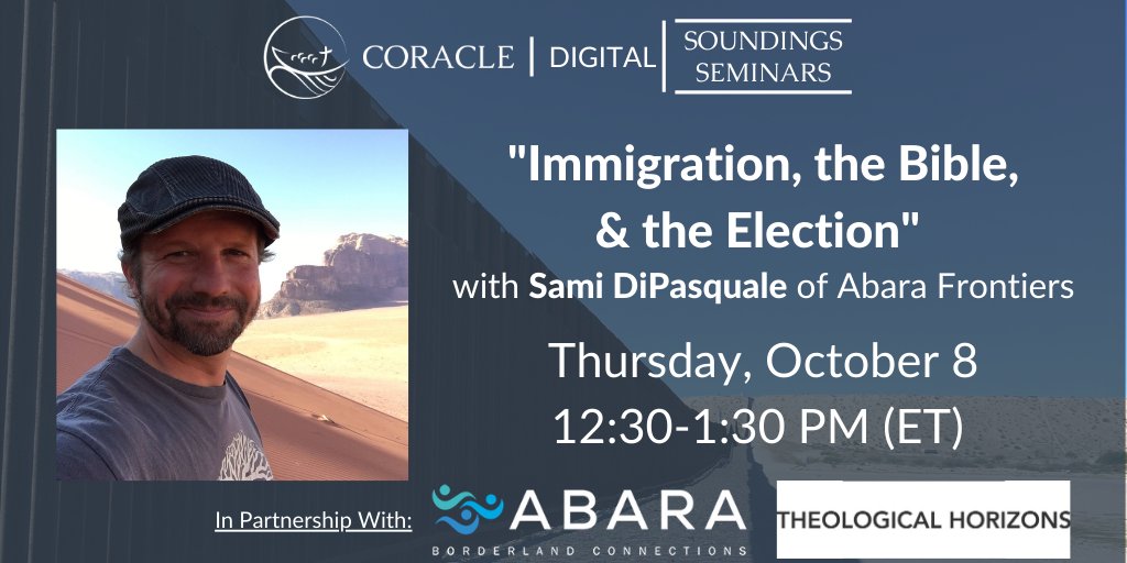 inthecoracle's tweet photo. "Immigration, the Bible & the Election" a #SoundingsSeminar with @samidipasquale on Oct 8!
Also in this #CoracleWeekly: a reading group through @AndCampaign's #CompassionandConviction with @de_mast, a Justice Walk on #CapitolHill and much more!
https://t.co/wdnWJ3RPmL https://t.co/riHmMKAhfQ