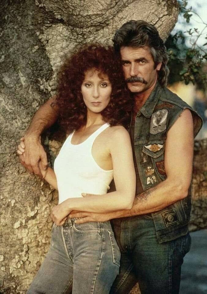 Cher and Sam Elliott in the movie "Mask," 1985. 🎥