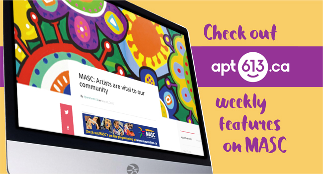 Check out our Q&amp;As on <a href="/apt613/">Apartment613</a> ! Every week we feature a different #MASCartist. Get acquainted with <a href="/twinflamesband/">Twin Flames</a> <a href="/chrismckhool/">Chris McKhool</a> @ottkidstheatre <a href="/JustJamaalPoet/">Jamaal Jackson Rogers</a> <a href="/closalguero/">Claudia Salguero Art</a> <a href="/wiseatangana/">Wise Atangana</a> <a href="/propellerdance/">Propeller Dance</a> <a href="/EmRoseMichaud/">Emily Rose Michaud</a> @skeletonkate &amp; more! apt613.ca/?s=masc+interv… #MASC