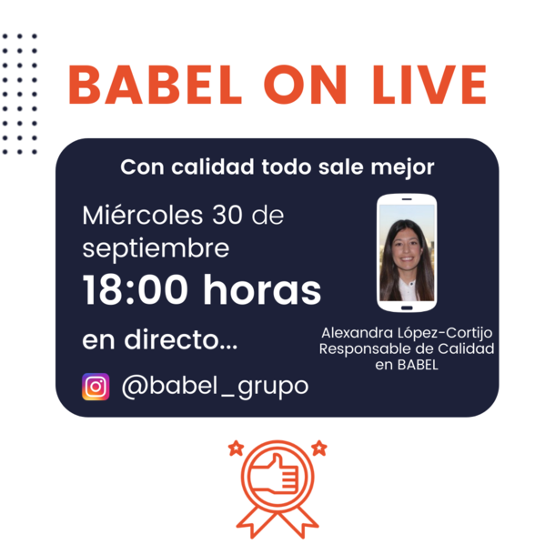 BABELgrupo's tweet photo. ¿Es posible trabajar de manera más eficiente? 🤔

El próximo miércoles 30 de septiembre hablaremos de cómo mejorar nuestros procesos y los de nuestros clientes en un nuevo #BABELOnLive. ✅

¡Síguenos y no te pierdas nada! ⏩ https://t.co/TGzMSKMJJn

#Calidad #ISO #BABELInnovation https://t.co/GCoH2V7rqU