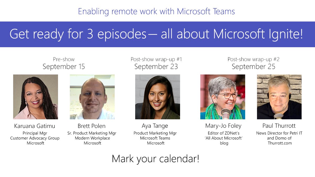 Join us live today at 9:00amPT for #MSIgnite  Day 1 Wrap-up! Tomorrow I will recap Day 1 with @ayatange about all the great #MicrosoftTeams announcements. Mark your calendar! #HybridWork #TeamsWebcast #ITPros msft.it/6012TQoaG