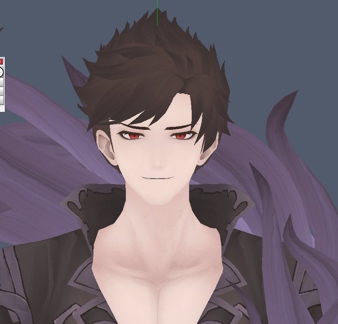 モーフ口内セットアップがまだ、造形とテクスチャのみで視野角0の状態です 