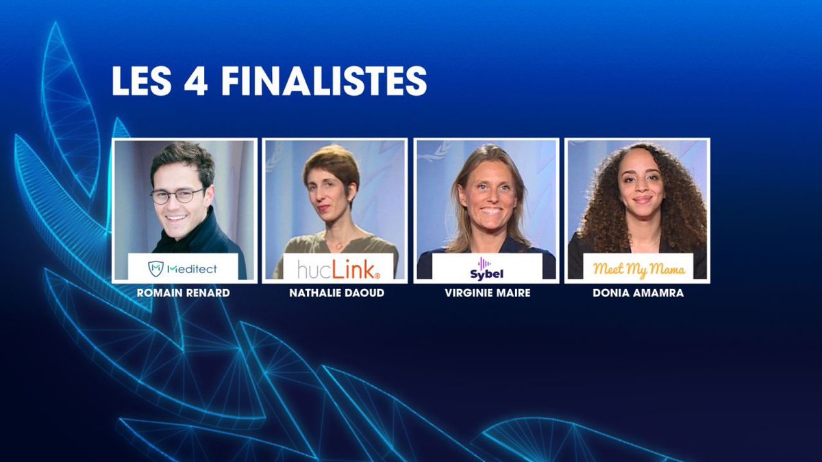 [ LES 4 FINALISTES ]

Voici les 4 finalistes de la BFM Académie : 
- <a href="/meditect/">Meditect</a> 
- <a href="/hucLinkofficiel/">hucLink®La 1ère Borne interactive d'emploi</a> 
- @Sybel_co
- <a href="/meetmymama/">Meet My Mama</a>  

<a href="/LaureClosier/">Laure Closier</a> <a href="/NicolasDOZE/">Nicolas DOZE - BFM</a> <a href="/VirginieCalmels/">Virginie Calmels</a> <a href="/FabriceMarsella/">Fabrice Marsella</a> <a href="/manou_boson/">emmanuelle duez</a> <a href="/bfmbusiness/">BFM Business</a> 
#BFMBusiness