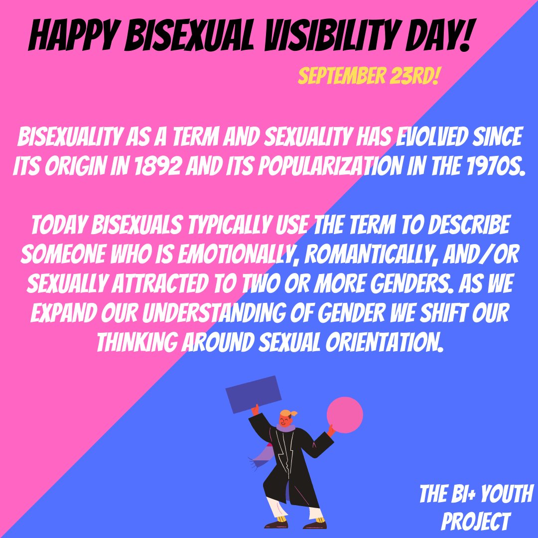 biplusyouth's tweet photo. Happy Bisexual Visibility Day! #TBYP #BiPlusYouth #Bi #BiPlus #Bisexual #Pansexual #Polysexual #MGL #Fluid #BiVisability #StillBisexual #Queer #Liberation #bisexualrevolution #Pride #lgbtq
#bipluscommunity #community #bivisibilityday https://t.co/jpnurWQk9L