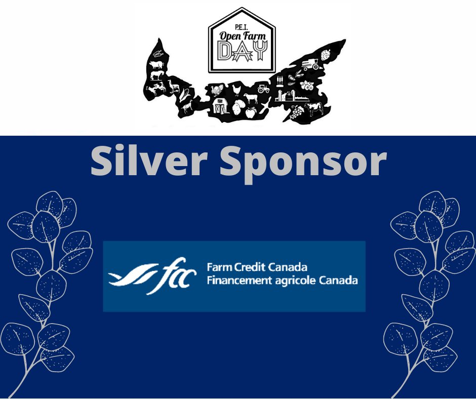 PEI Open Farm Day (@peiopenfarmday) on Twitter photo Open Farm Day could not be possible without the generous donations from our sponsors!
Thank you to our SILVER SPONSOR - <a href="/FCCagriculture/">Farm Credit Canada</a> Open Farm Day could not be possible without the generous donations from our sponsors!
Thank you to our SILVER SPONSOR - <a href="/FCCagriculture/">Farm Credit Canada</a>
