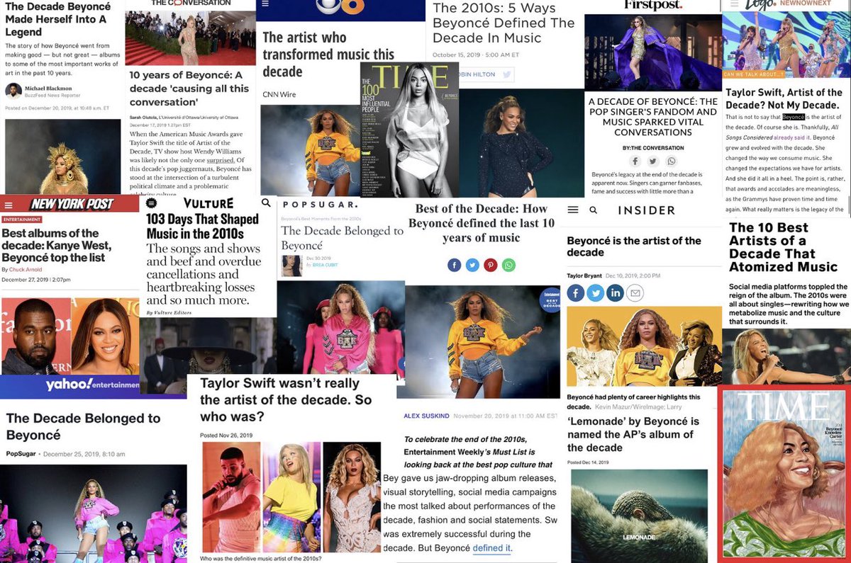 viv_beyac's tweet image. Daily reminder that Beyoncé was the top female artiste of the 00’s, was the top artiste of 10’s and had the best album of the 10’s, she has the #1 song of the century, the top female album of the century and the best performance at an award show in history (1/3)