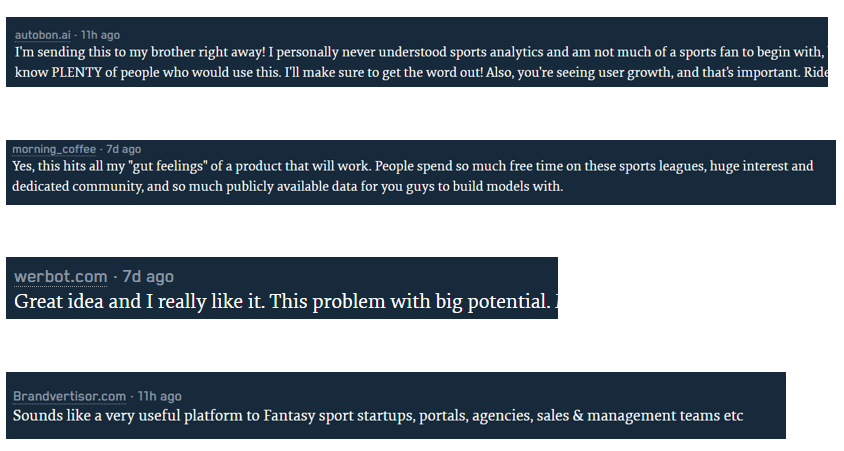 SportAIOfficial's tweet photo. Proof is in the pudding.
Sign up for our upcoming mobile beta and
Never. Lose. Again.
#FantasyFootballAdvice #fantasyfootballCHAMPION #fantasyfootballteam #FantasyFootballNews #fantasyfootballleague #fantasyfootballsoftware #fantasyfootballchamp #fantasyfootballtips https://t.co/ibWTkdcELa