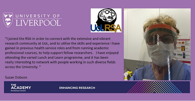 LivResearcher's tweet photo. Today’s #LivUni #PostdocStar is Susan Dobson who shares her experience of how the @UoL_RSA has enabled her to network across the University.
See more of Susan's achievements: https://t.co/CgJdaRpsMw
@LivUniAcademy
@UoL_RSA
@ProsperPostdoc
#NPAW2020
@UK_NPAW
#N8Postdocs https://t.co/4W8HTD5ZCJ