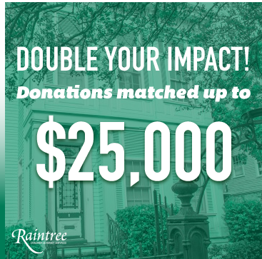 Thanks to our friends at the Oscar J. Tolmas Charitable Trust, all donations to Raintree House will be matched up to $25,000! Support the girls at Raintree House by visiting 
raintreeservices.org/donate-online/ today!   #NewOrleans #NOLA #Fundraising #FosterCare
