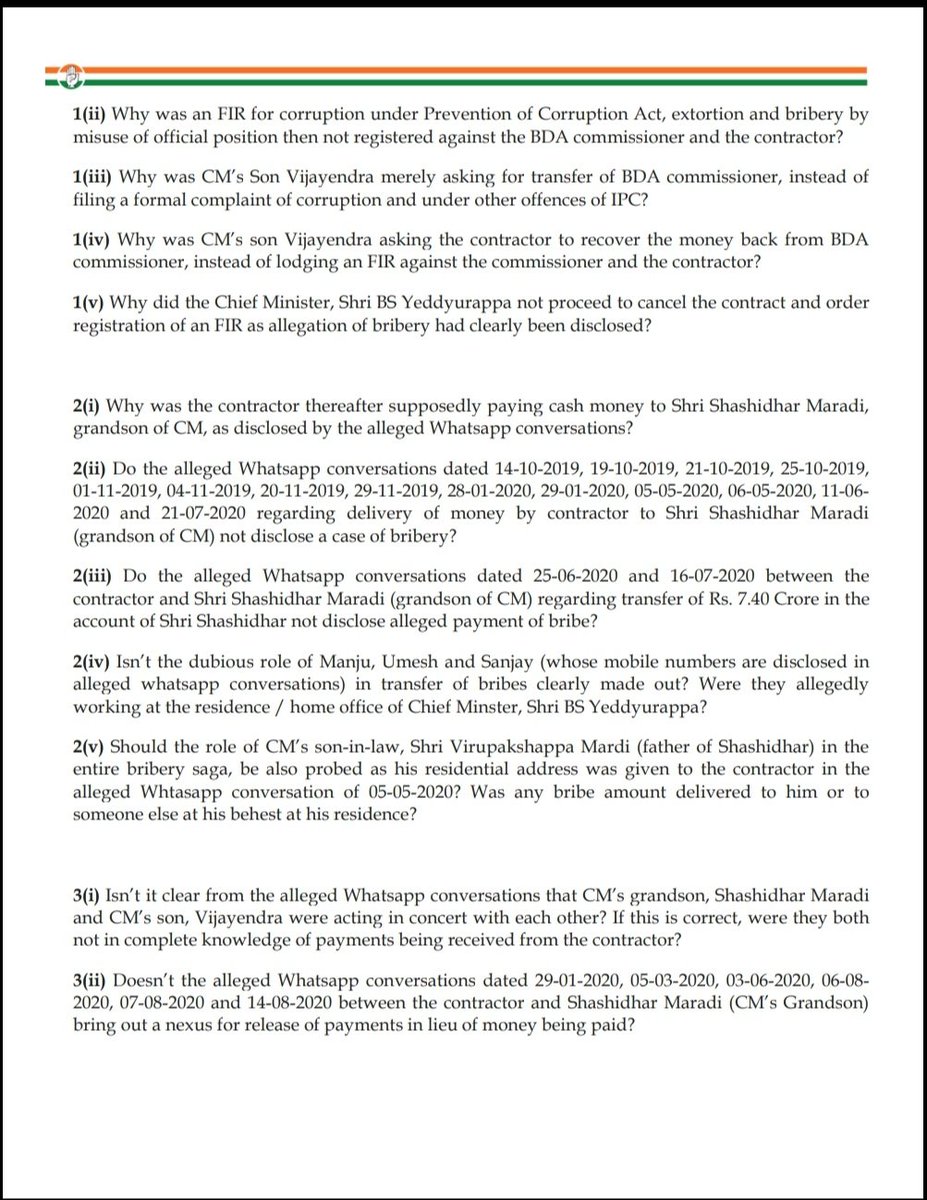 nalapad's tweet image. Press release by @rssurjewala @DKShivakumar @siddaramaiah 

CM Yediyurappa &amp;amp; his family have been caught taking a bribe in an alleged ₹666 crore BDA construction project scam.

#BSY_Must_Resign

#VijayendraServiceTax