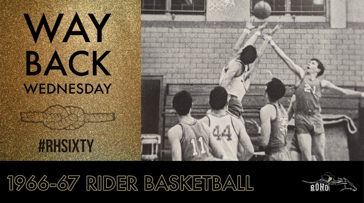 ROHOathletics's tweet photo. Today's #WaybackWednesday features the 1966-67 @ROHObasketball team! #21 Jack Griffin goes for a rebound while #35 Ronnie Cotton & #11 Jeff Jackson look on! #OFOT #RHSixty π https://t.co/CkUgamY7I9