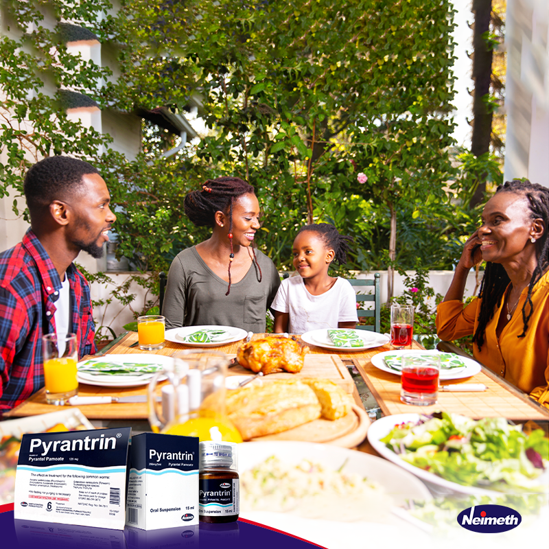 NeimethPlc's tweet photo. A healthy family is a happy family!
Maintain overall wellbeing for you and your family by staying hygienic, maintaining a healthy diet and deworming with Pyrantrin every 3-months.
#Neimeth #Pyrantrin #StayWormFree #StayHealthy #WormExpeller #HealthyLiving https://t.co/gQrwWgrffO