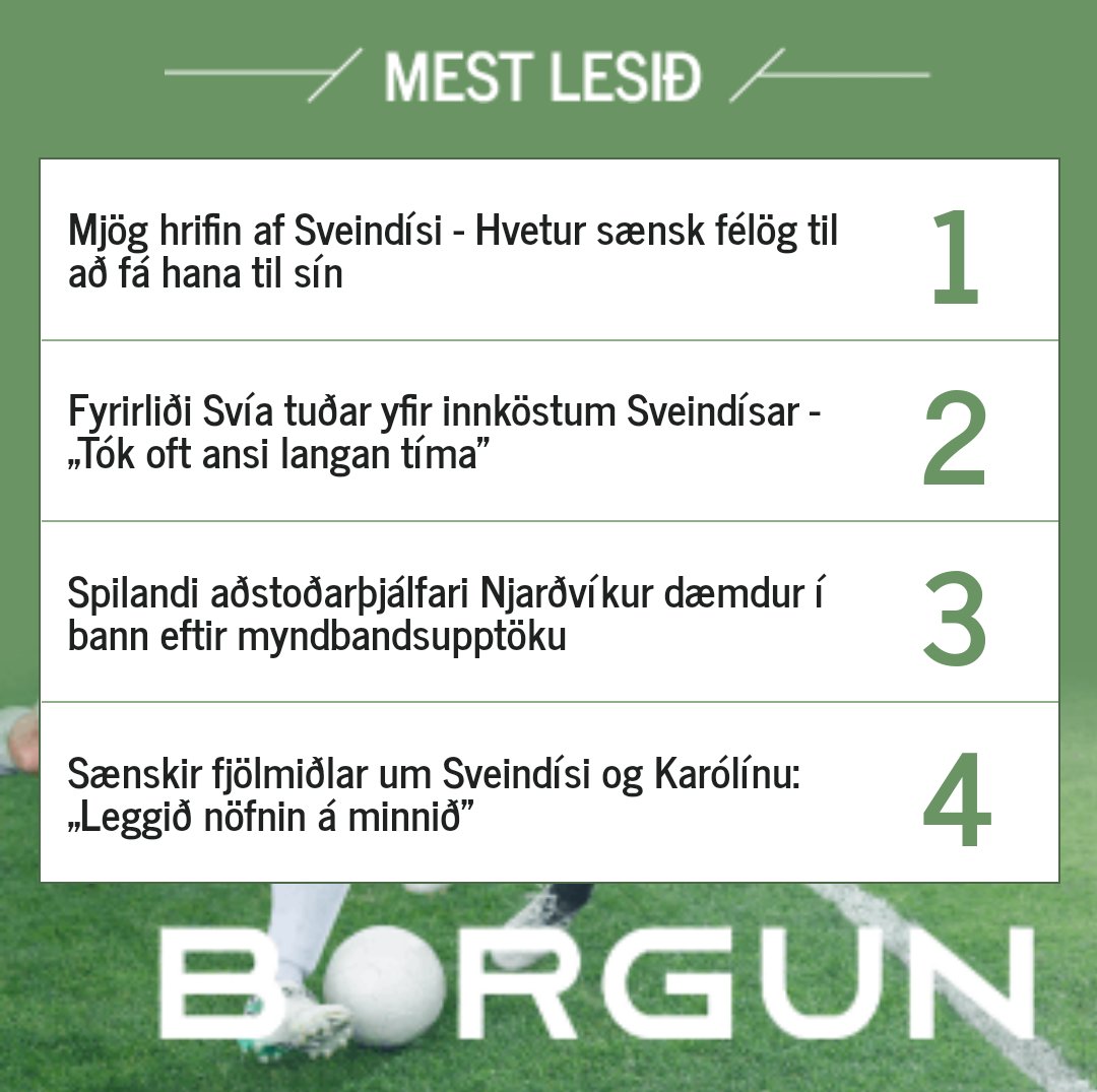 haflidib's tweet photo. Gaman að sjá áhugann á kvennalandsliðinu. Þrjár af fjórum mest lesnu á https://t.co/HfAoxn1dyE, í heildina eru svo 6 af 10 mest lesnu fréttunum tengdar leiknum gegn Svíum í gær. #fotboltinet https://t.co/PlD0Y9VTUZ