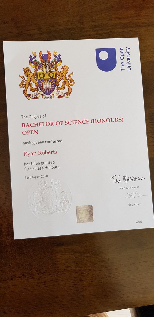 6 years of hard work, through (joint) child-raising, employment change, redundancy, pandemic, and (eventual) emigration but got there in the end. Thanks <a href="/OpenUniversity/">The Open University</a>  🙂