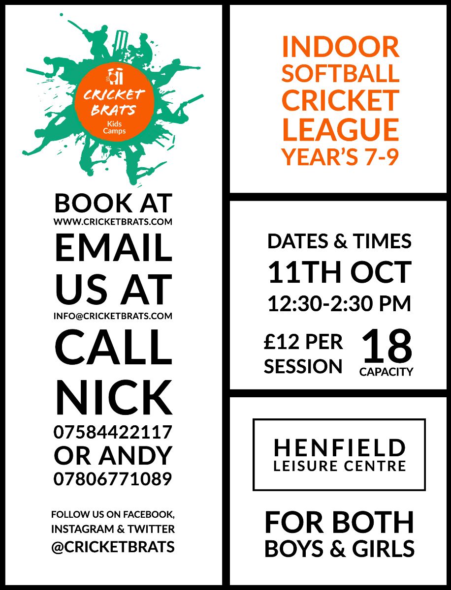 Indoor Cricket at Henfield Leisure Centre Starting This Week - mailchi.mp/1b4b620a4ee2/i…