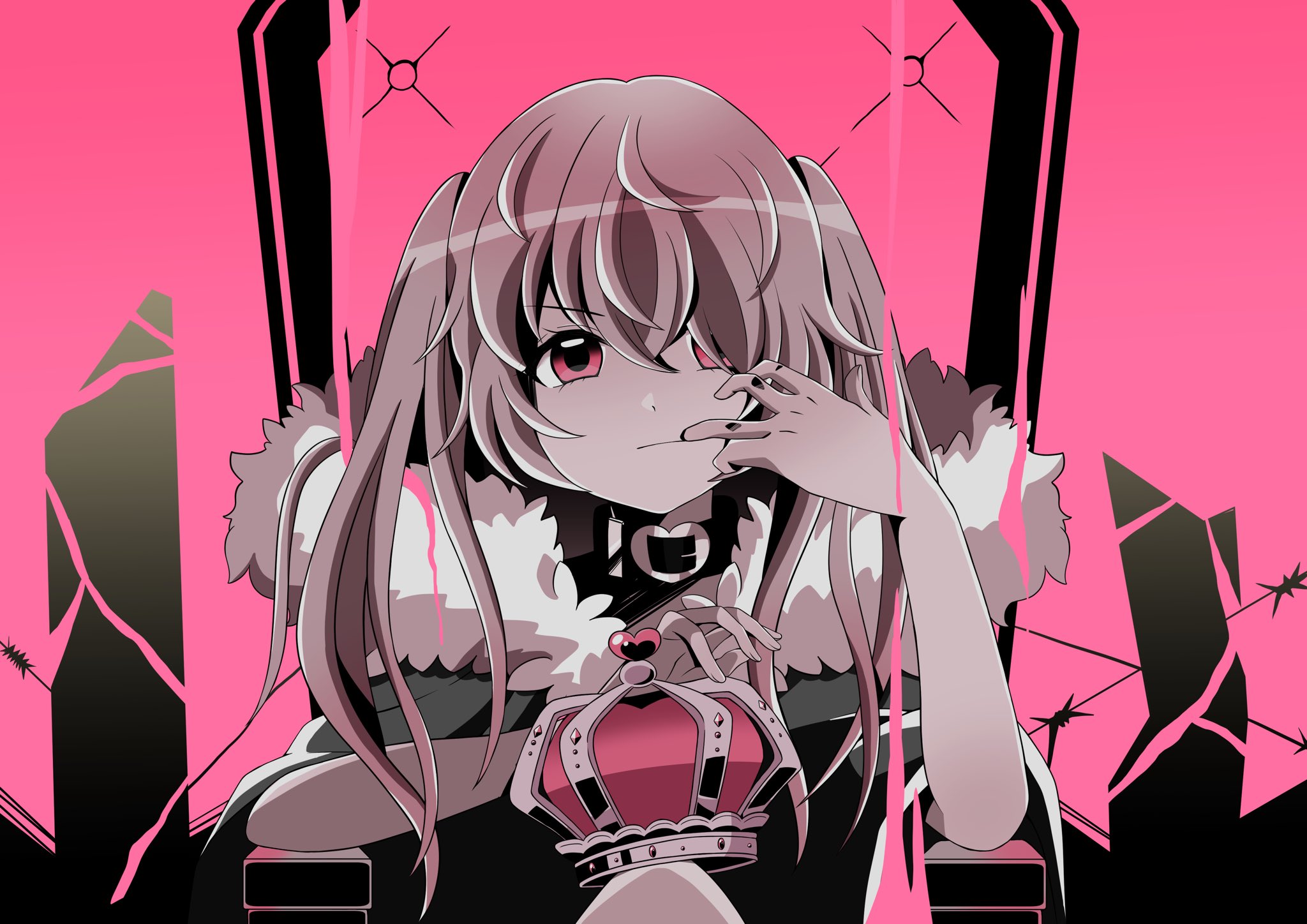 うさみ みのり かわいいを作るイラストレーター You Are King King とてもかっこいい曲ですよね うちのゆみるで ボカロ曲ファンアートを描かせていただきました 2枚目は差分 オリジナル イラスト ハート ア ライブ ハトアラ 兎実