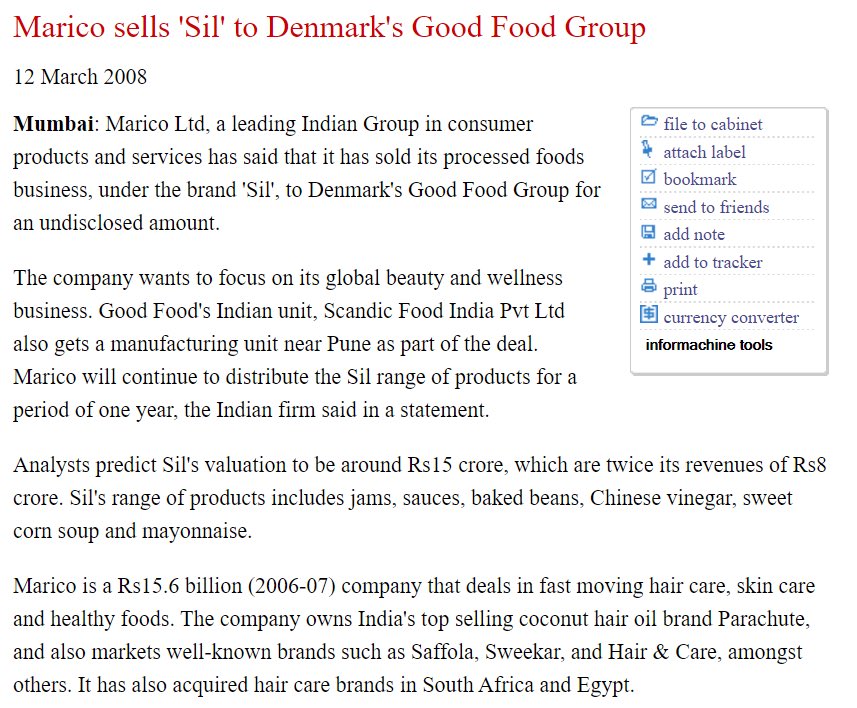 Finally sells SIL to Denmark’s Good Food group on a slump sale basis (7/7)