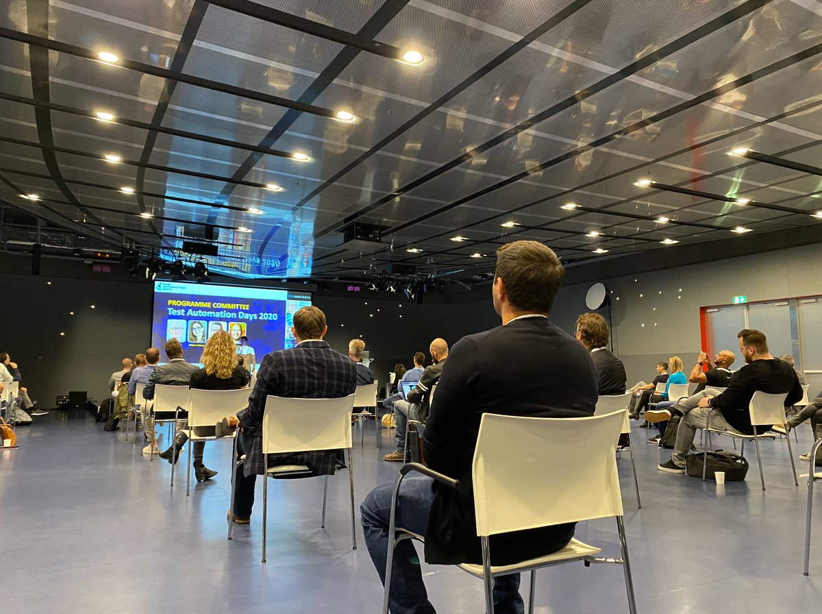 VdWalR's tweet photo. I’m at the second day of #TADnl ‘The Next Chapter’. Awesome to be here, at the @jaarbeurs and meet each other in real life again! Thanks to @ckcseminars for organizing this safe and fun #Testautomation conference during times of covid’19. https://t.co/2Opg22ggCX