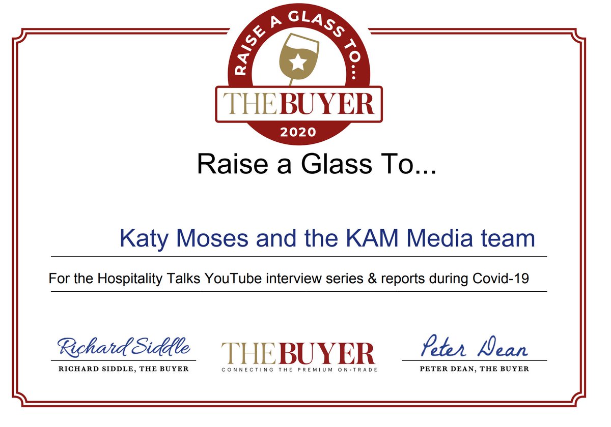 richardsiddle's tweet photo. We continue our #RaiseAGlassTo series on 
@TheBuyer11 to mark those who've gone the extra mile during Covid-19 with @katykammedia for all her 10 minute interviews with on-trade &amp; retail business leaders throughout the crisis &amp; free insights &amp; reports https://t.co/Ca2H6FpmVF https://t.co/sKNFJ5twIp