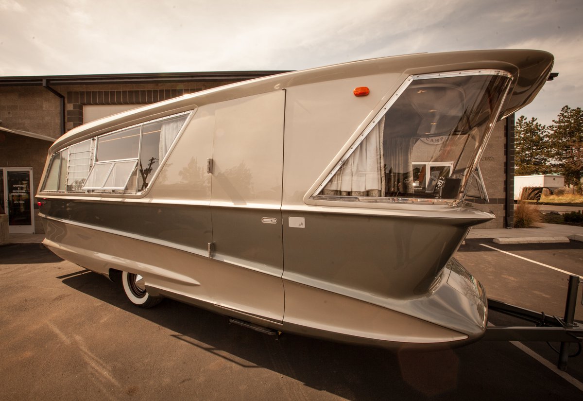 The 1961 Holiday House Geographic Model X — one of only two known to still be around. 
#VintageRV