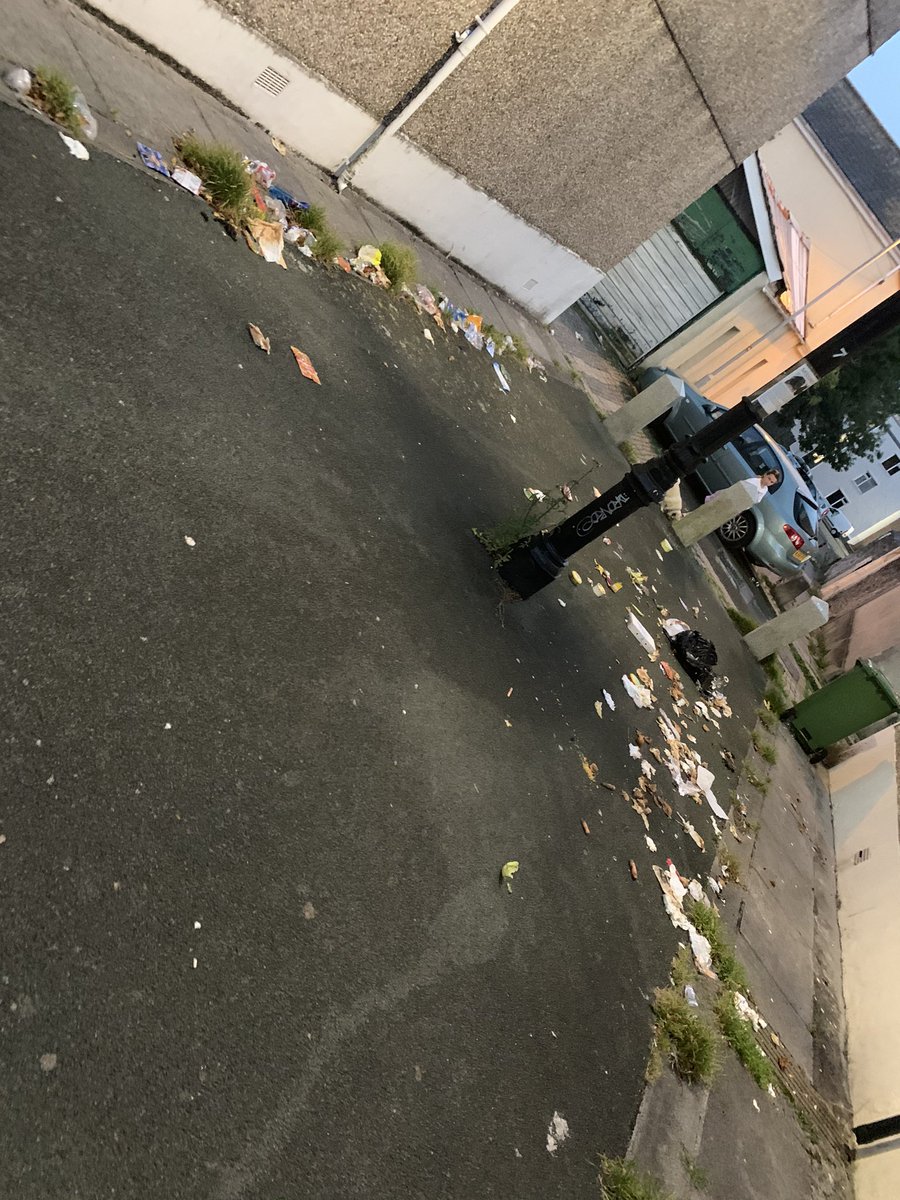 ashtongraham1's tweet photo. @plymouthcc once again our streets are looking vile! We can’t even send our children out to play it’s vile 🤬 look how many bins there are oh yes hardly any! When will you sort this out 👍🏼 https://t.co/p9rJWTxmxz