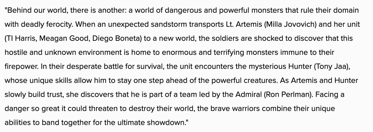 monster hunter movie