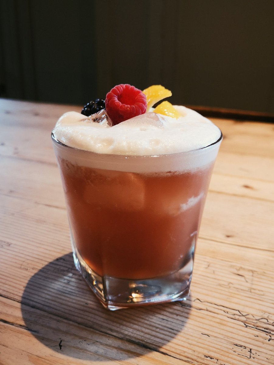 MarlboroughTav's tweet photo. Have you tried our new cocktail of the month yet?!
Berries + cherries sour.
Maraschino / creme de cassis / fresh lemon / egg white / sugar
#cocktails #bathdrinks #fruitsour #gastropub #cremedecassis #maraschinocherries https://t.co/d0HcOc4M5P