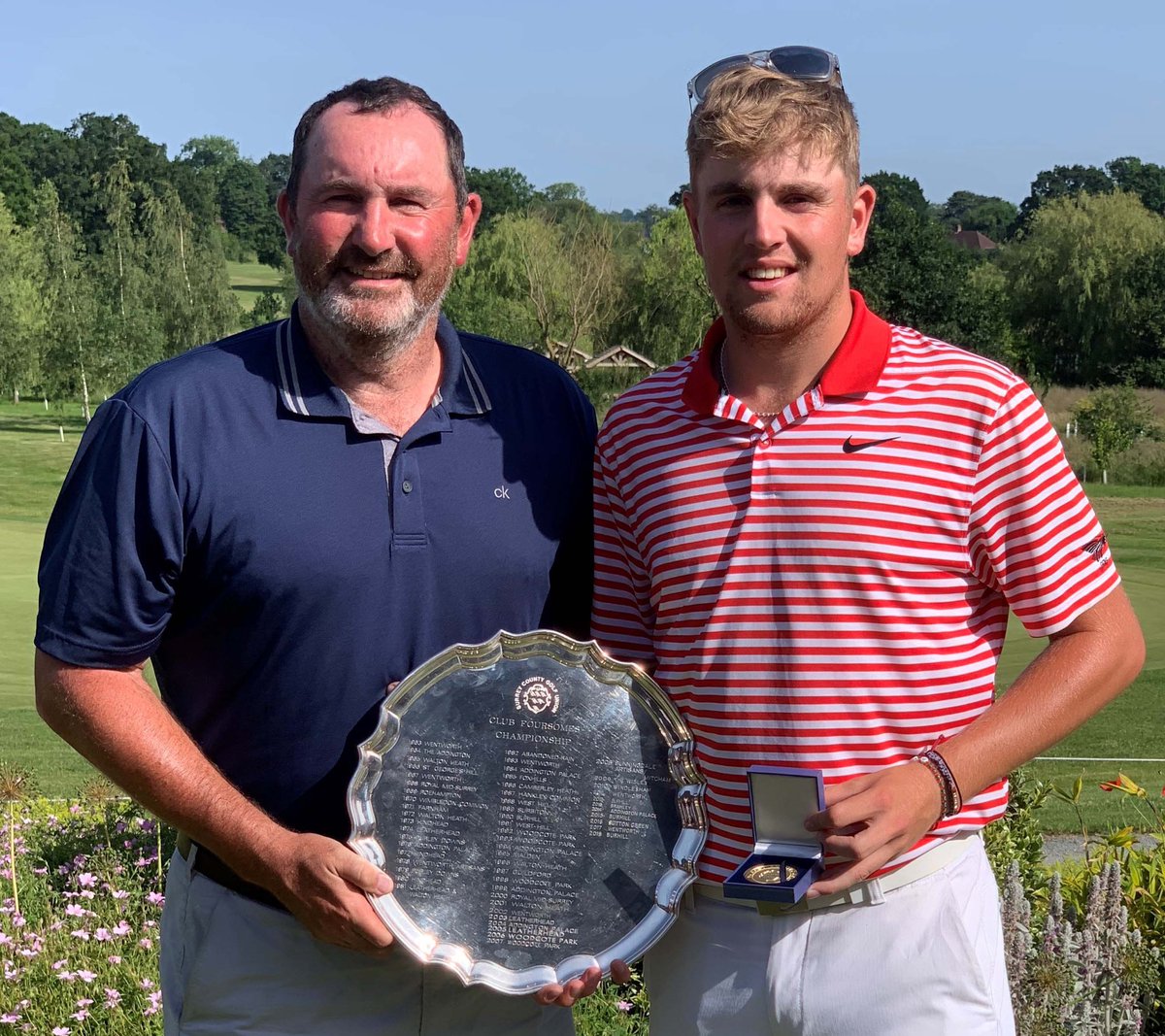 We are now taking entries for the Surrey Foursomes Championship on Friday 23rd October, full details on our website surreygolf.org. Last years winners, Simon and Charlie Crockett.
